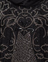 Chic Black Shine Nida Embroidery Abaya Back View